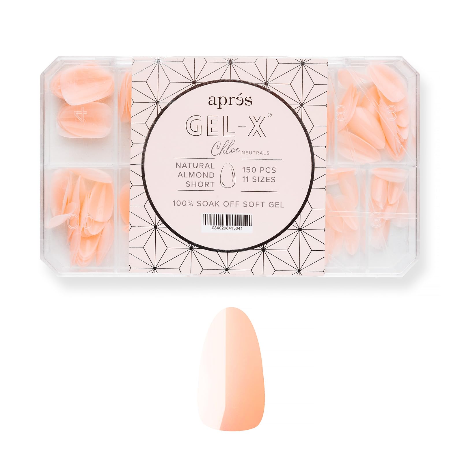 Amazon.com: Apres Neutrals Gel-X Chloe Box Of Nail Tips, 11 Sizes